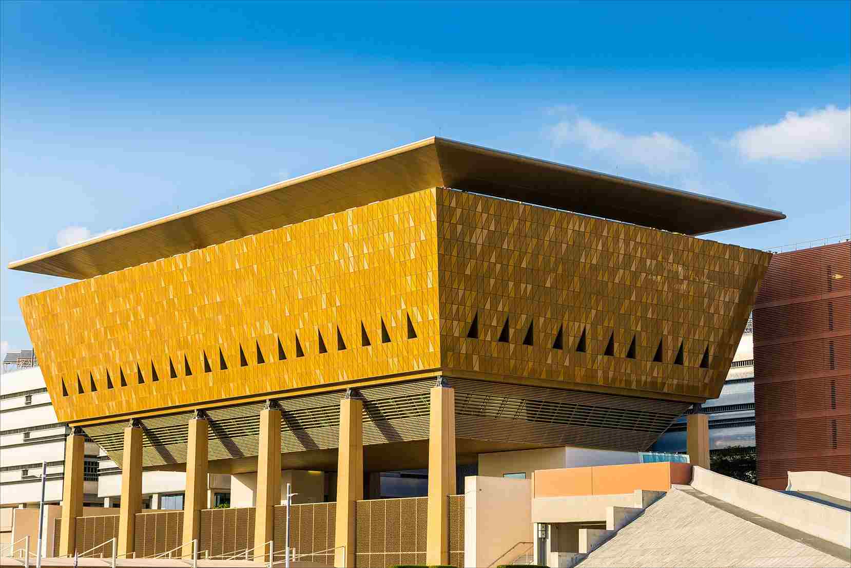 Masdar City Free Zone Architecture Golden Building